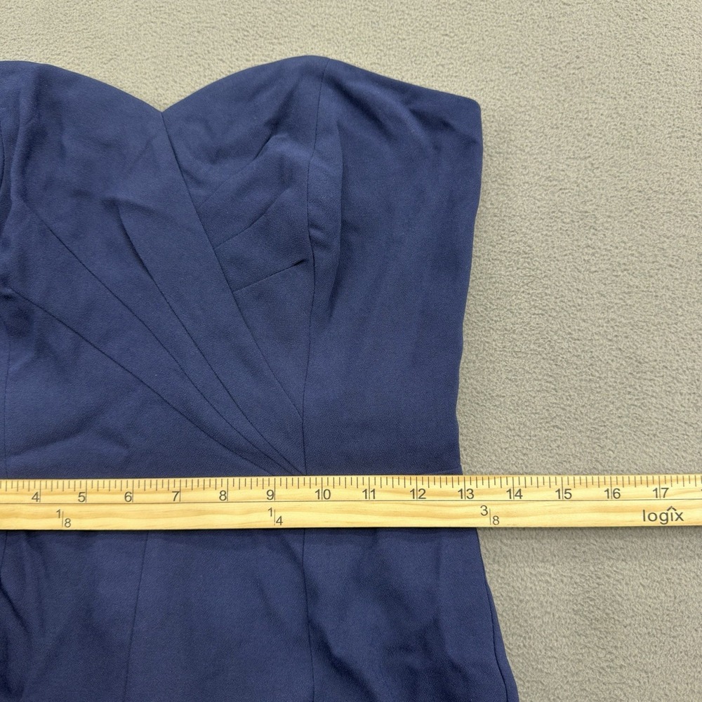 Lily‎ Pulitzer Strapless Kylo Navy Blue Jumpsuit Size 00 Wide Leg Crepe NWT 218 - Picture 9 of 14